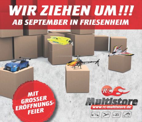 RC Multistore 2.0! Wir ziehen um! Eröffnet mit uns am 05.09.2020 unseren neuen Laden in der Friesenheimer Hauptstraße 10. - RC Multistore 2.0! Wir ziehen um! Eröffnet mit uns am 05.09.2020 unseren neuen Laden in der Friesenheimer Hauptstraße 10.