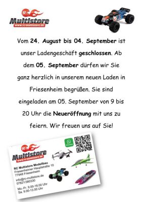 Wir ziehen um!  - Vom 24. August bis 04. September ist unser Ladengeschäft geschlossen. 