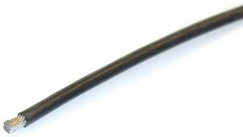 Robitronic Silikonkabel 1m Schwarz 2,5mm2 Außen d3.0mm / RS500SW