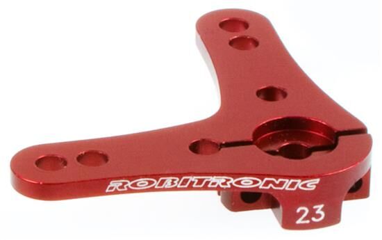 Robitronic Aluminium Servo Doppel Arm 23Z (90°) Rot / R17014R
