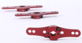 Robitronic Aluminium Servo Doppel Arm 23Z (1-Ebene) Rot /...