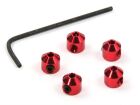 Robitronic Aluminium Stopper 2mm Rot(5Stk) / R07200R