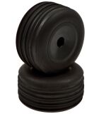 Robitronic Truggy Vorderreifen verklebt schwarze Felgen (2 Stk) / RSU00153