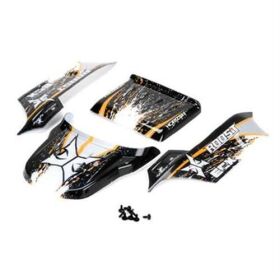 ECX Karosserie, schwarz/orange: Roost 1:18 4WD / ECX210006