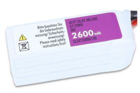 SLS Lipo Akku XTRON 2600mAh 6S1P 22,2V 30C/60C /...