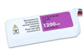 SLS Lipo Akku XTRON 1200mAh 6S1P 22,2V 30C/60C /...