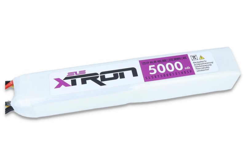 SLS Lipo Akku XTRON 5000mAh 12S1P 44,4V 40C/80C SP / SLSXT500012140SP