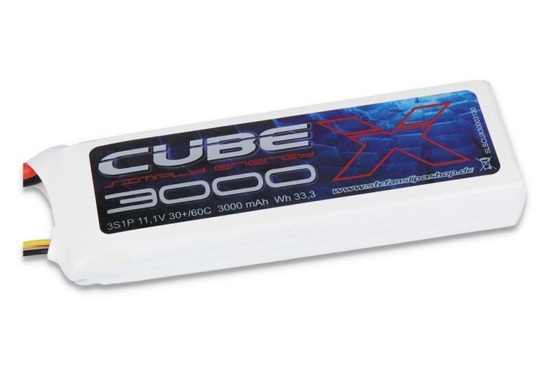 SLS Lipo Akku X-CUBE 3000mAh 3S1P 11,1V 30C/60C / SLSCUX30003130