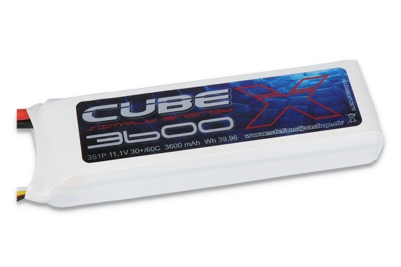 SLS Lipo Akku X-CUBE 3600mAh 3S1P 11,1V 30C/60C / SLSCUX36003130