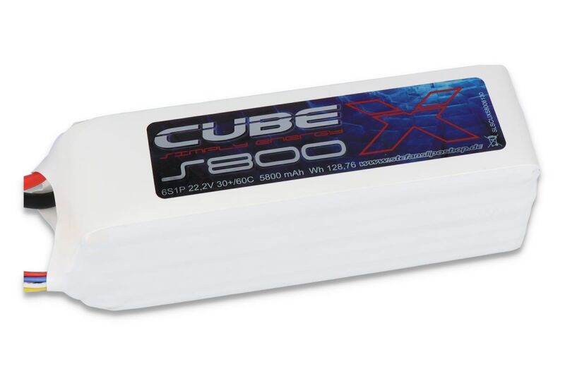 SLS Lipo Akku X-CUBE 5800mAh 6S1P 22,2V 30C/60C / SLSCUX58006130