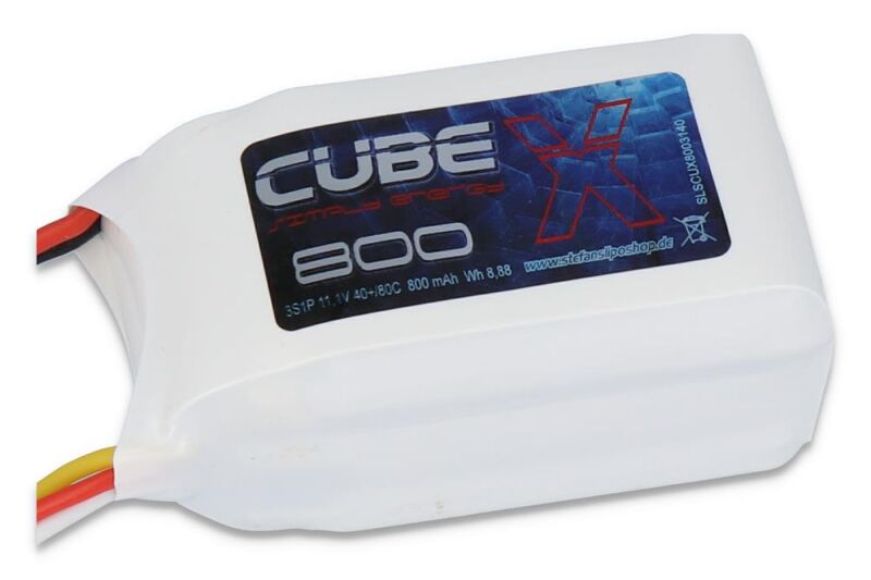 SLS Lipo Akku X-CUBE 800mAh 3S1P 11,1V 40C/80C / SLSCUX08003140