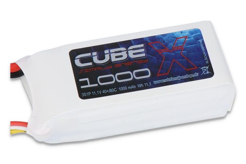 SLS Lipo Akku X-CUBE 1000mAh 3S1P 11,1V 40C/80C / SLSCUX10003140