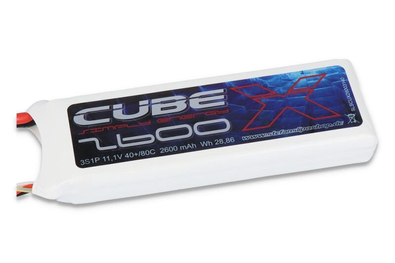 SLS Lipo Akku X-CUBE 2600mAh 3S1P 11,1V 40C/80C / SLSCUX26003140