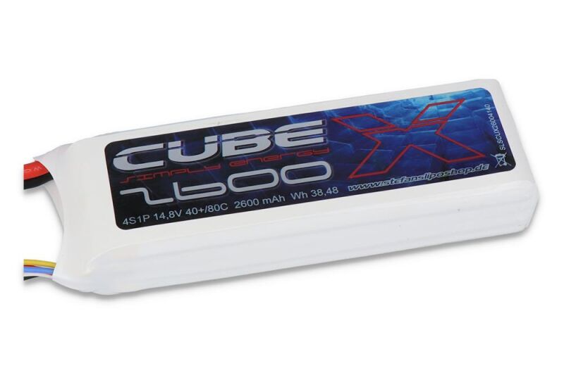 SLS Lipo Akku X-CUBE 2600mAh 4S1P 14,8V 40C/80C / SLSCUX26004140
