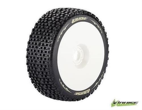 LOUISE 1/8 Buggy Räder B-Pirate soft Felge weiß / T3126SW