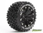 LOUISE Reifen / Räder für 1/10 Truck ST-Uphill softFelge schwarz 1/2 Offset / T3211SBH