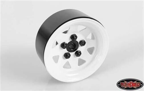 RC4WD 5 Lug Wagon 1.9 Steel Stamped Beadlock Wheels (White) / RC4ZW0127