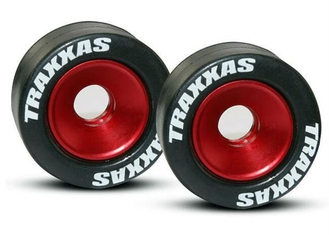 Traxxas Felgen Alu rot für Wheeliebar / TRX5186