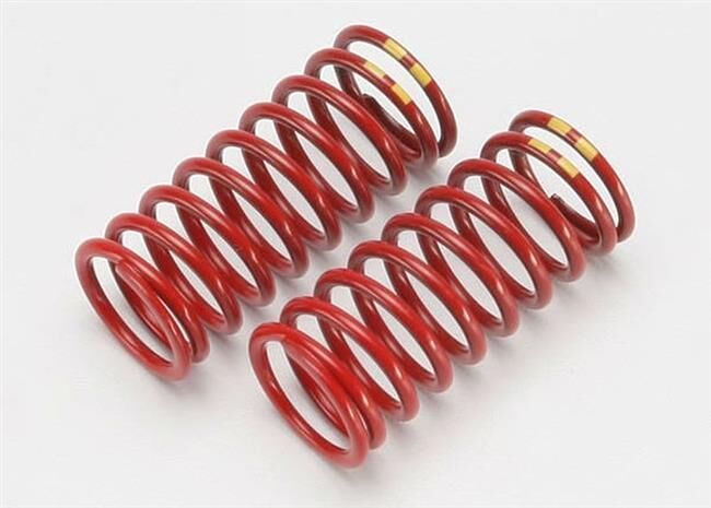 Traxxas Dämpferfeder rot lang 4.9 Summit doppelt gelb gestreift / TRX5648