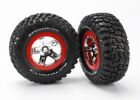 Traxxas Reifen+Felge montiert Slash hi 4x4 vo/hi rot/chrome / TRX5867