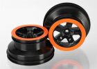 Traxxas Felgen SCT chrome 2WD hinten Slash schw/orange Beadlock / TRX5868X