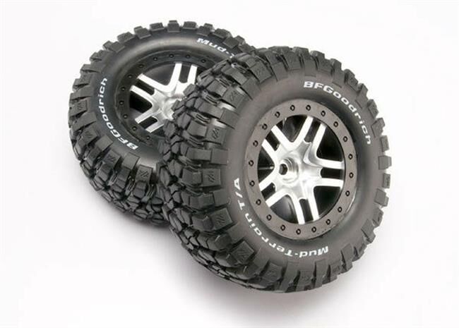 Traxxas Reifen+Felge montiert Slash vo schw/satin / TRX5877