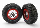 Traxxas Reifen auf Felge vorn Slash rot Beadlock / TRX5877A