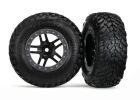 Traxxas Reifen+Felge montiert 2.2/3.0 SCT Split-Spoke Slash 2WD hi / 4x4 vo/hi schwarz/satin chrome Beadlock / TRX5889