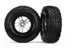 Traxxas Reifen+Felge montiert 2.2/3.0 SCT Split-Spoke/Foam-Einlage Slash 2WD hi / 4x4 vo/hi satin chrome/schwarz BeadlockTSM / TRX6892
