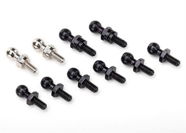 Traxxas Pivot balls: schwarz (6), silber (2), schwarz (lang) (2)/ TRX7540X