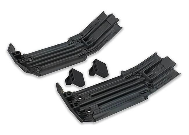 Traxxas Skidplate, vorn (1), hinten (1) Gummi-Aufprall-Dämpfer (2) XMAXX / X MAXX/ TRX7744