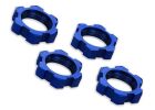 Traxxas XMAXX / X MAXX / E-Revo® VXL Brushless Rad Mutter Splined 17mm Serrated (blau-eloxiert) (4) / TRX7758