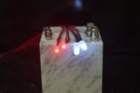 ABSiMA LED Set weiß/rot mit Aluminium Halterung / 2320041
