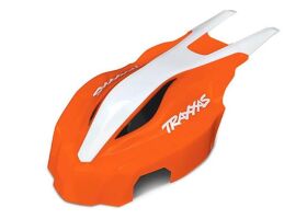 Traxxas Canopy, front, orange/white, Aton/ TRX7915