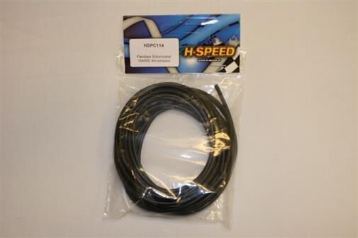 H-SPEED flexibles Silikonkabel 16AWG 5m schwarz / HSPC114