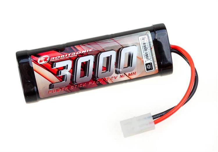 Robitronic NiMH Akku 3000mAh 7,2V Stick Pack Tamiya Stecker / SC3000