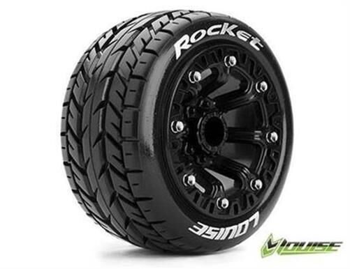 LOUISE ST-ROCKET 2.2 soft Reifen auf Felge schwarz TRX 1:16 / T3188SB