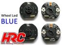 HRC Racing Lichtset 1/10 TC/Drift LED Räder LED 12mm Hex Blau (4 Stk.) / HRC8741B