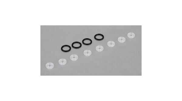 TLR / Team Losi Racing Ersatzteil X Ringe (8), Dichtung Stoßdämpferendkappe unten (4) alle 8IGHT / TLR243024