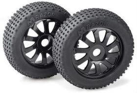 ABSiMA Räderset Buggy "Razor" 10 Speichen/ Dirt schwarz 1:8 (2 St.) / 2520015