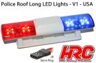 HRC Racing Lichtset 1/10 TC/Drift LED JR Stecker Polizei Dachleuchten V1 6 Blinkenmodus (Blau / Rot) / HRC8731U
