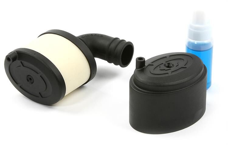 Robitronic Flacher Luftfilter mit Regenschutz und Öl Set 1/8 / R07108