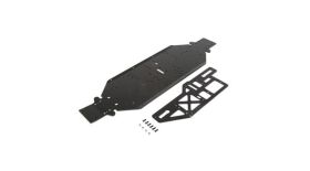 LOSI Ersatzteil Chassis m. Halteplatte, 4mm, schwarz...