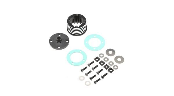 LOSI Ersatzteil Differenzialgehäuseset , Aluminium (1) DBXL-E / LOS252066