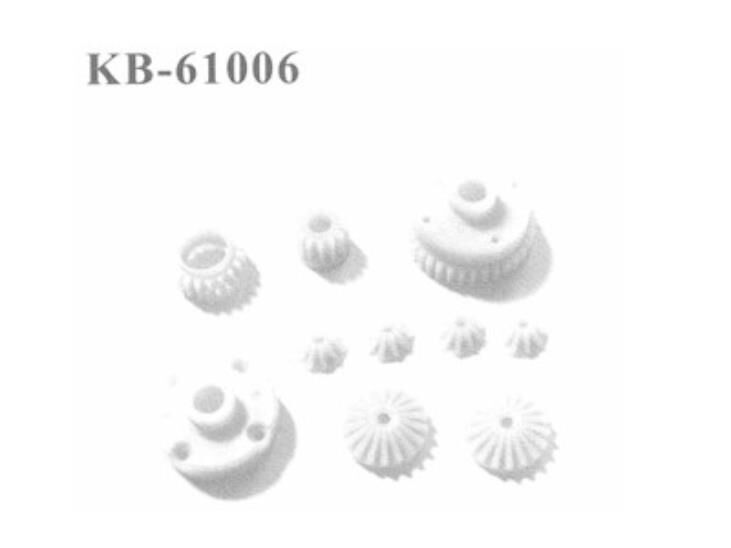 AMEWI KB-61006 Zahnräder, 8 Stück Differential + Getriebe / 002-KB-61006