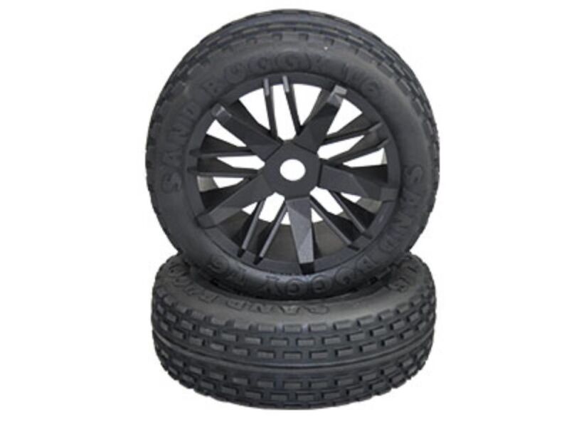 AMEWI Pin front wheels complete Vorderreifen+Felge schwarz 2St / 002-TS058