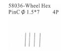 AMEWI 58036 Wheel Hex pin C 1.5*7 / 004-58036