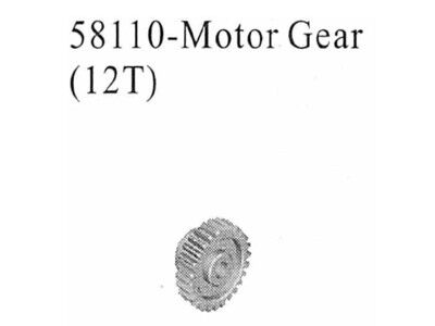 AMEWI 58110 Motor Gear(12T) / 004-58110