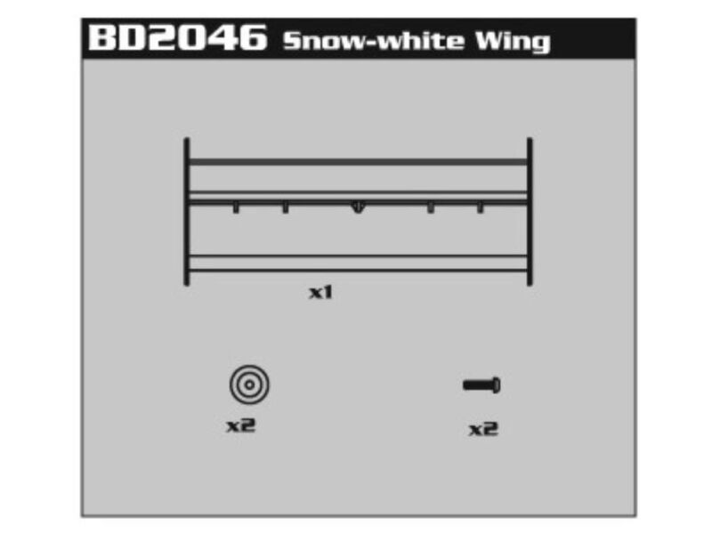 AMEWI BD2046 Snow-white Rear Wing / 007-BD2046
