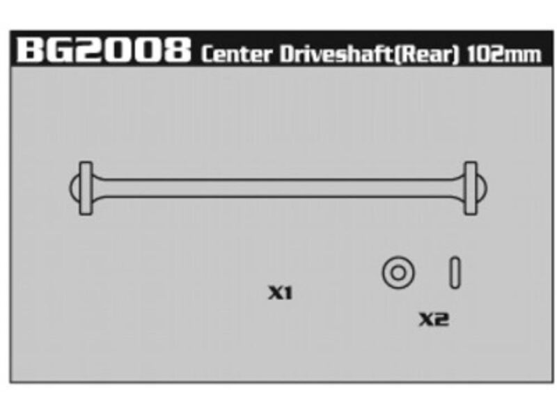 AMEWI BG2008 Center Driveshaft (Rear) 102mm / 007-BG2008